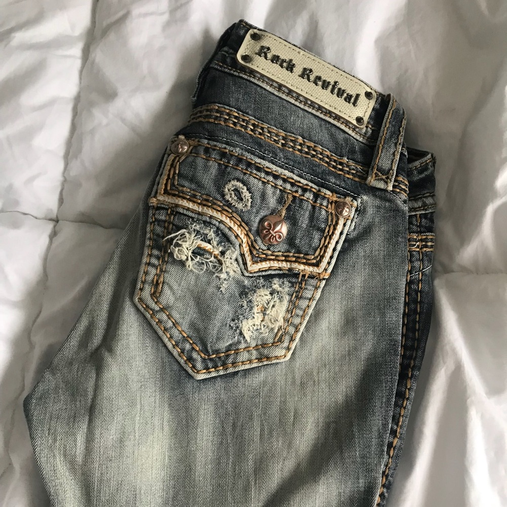 Rock Revival ripped light jeans